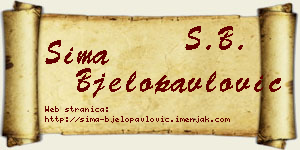 Sima Bjelopavlović vizit kartica